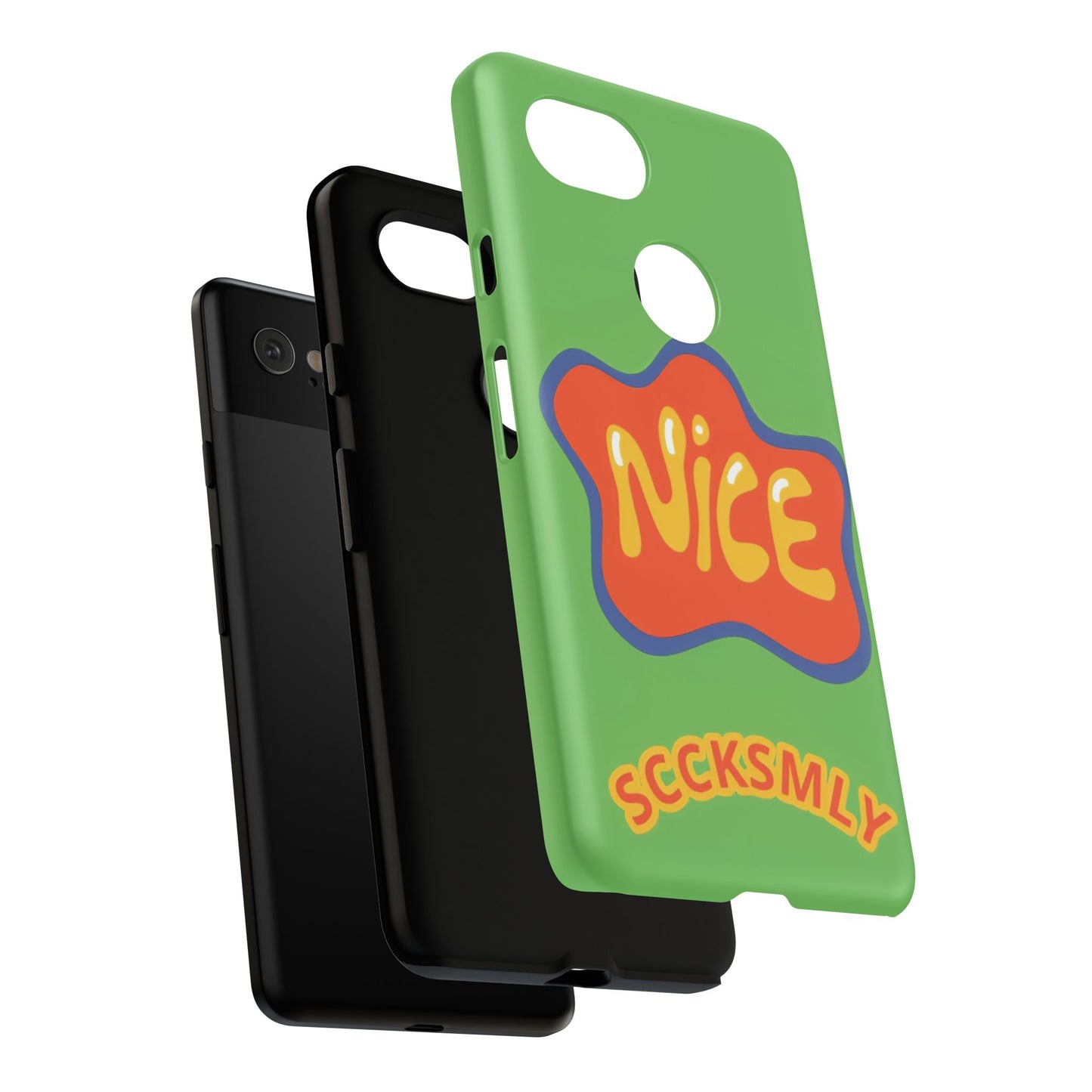Green "NICE" Tough Phone Case for Google Pixel
