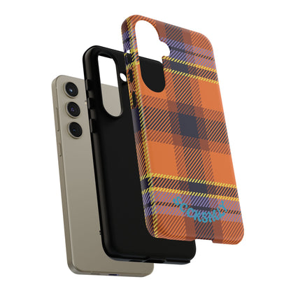 Orange Sickle Plaid Phone Case for Samsung