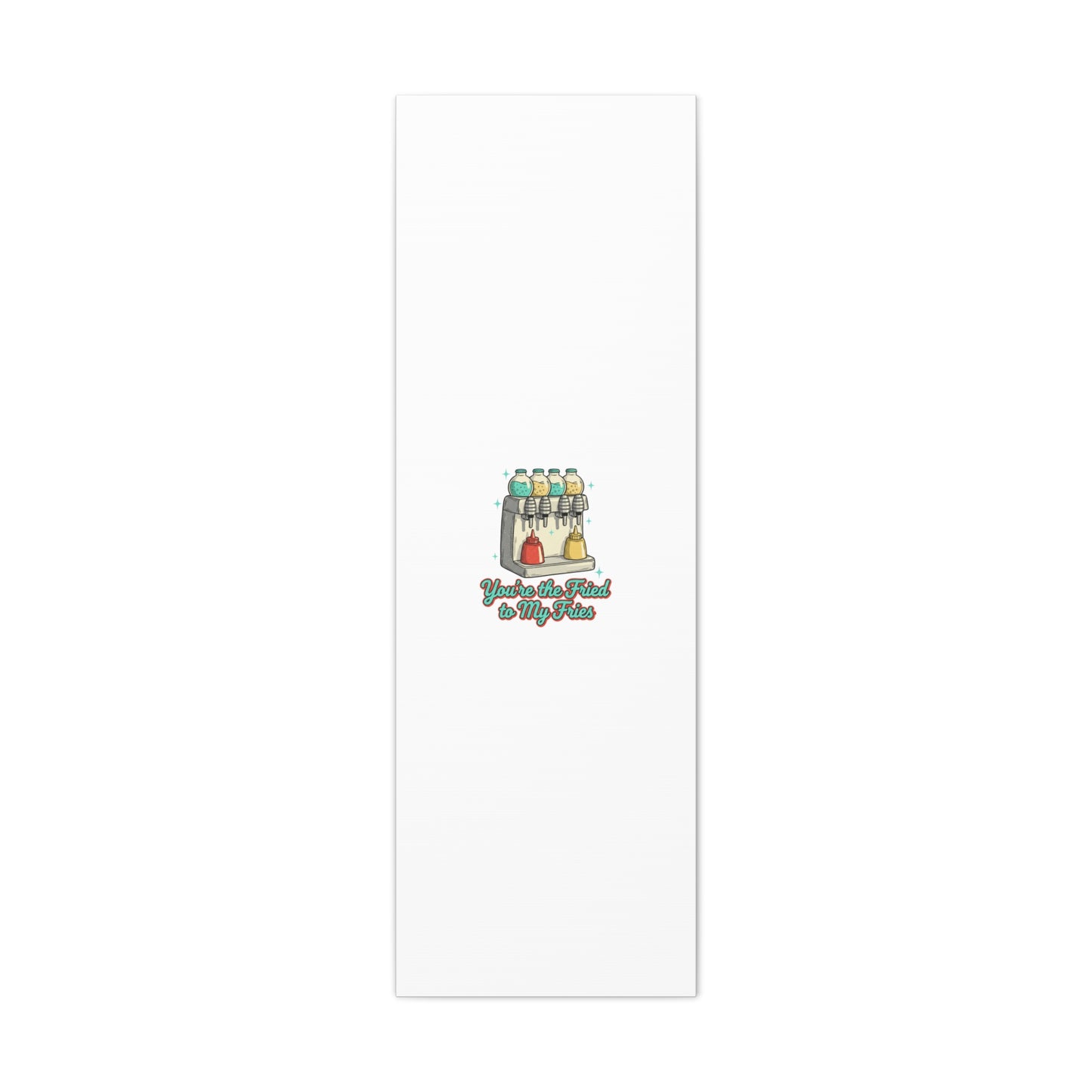 You’re the Fried to My Fries Canvas | Retro Diner Matchbook, Pantry Label Art