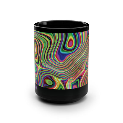 Mug Acid Swirl 15 oz — Black
