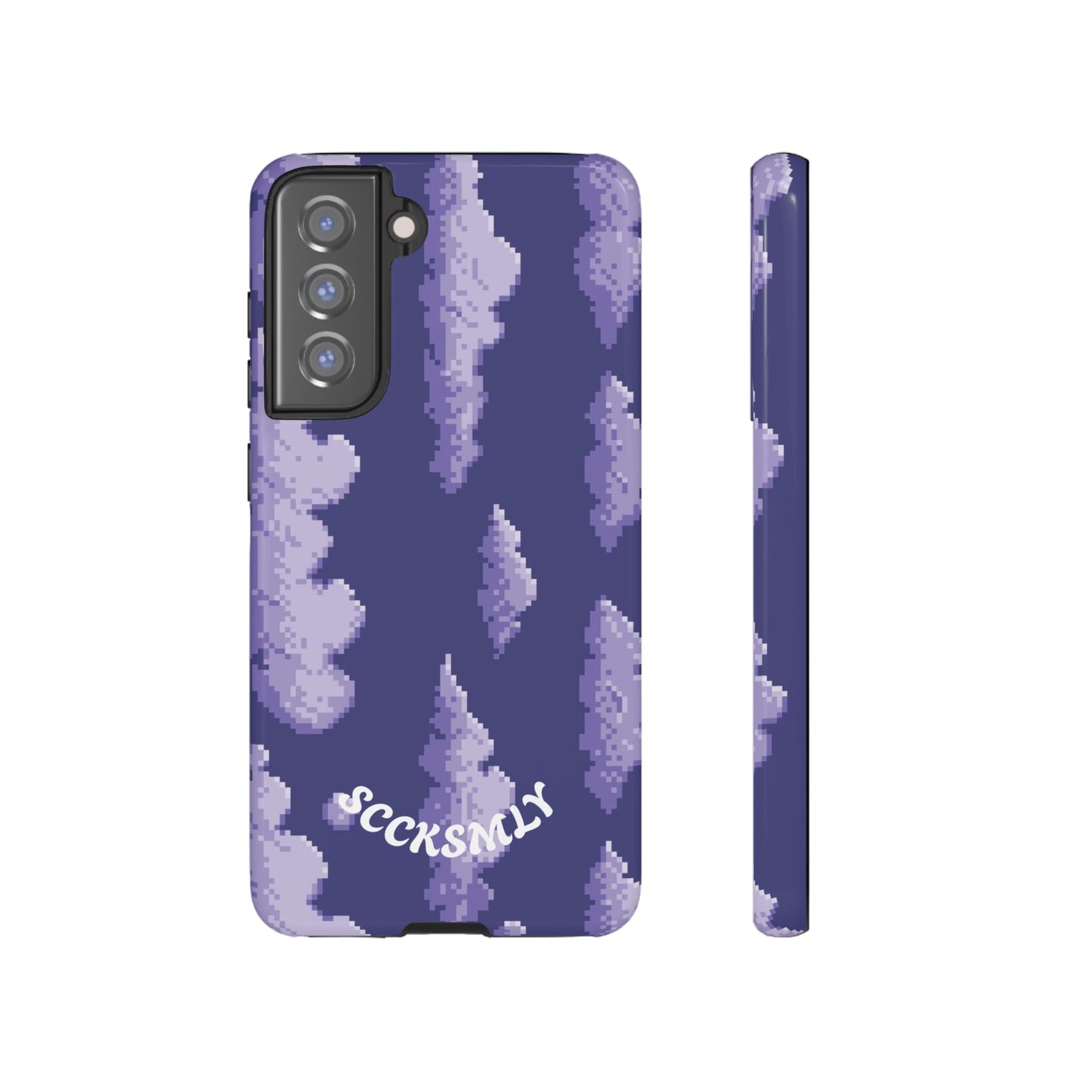 Lilac Pixel Cloud Tough Phone Case for Samsung