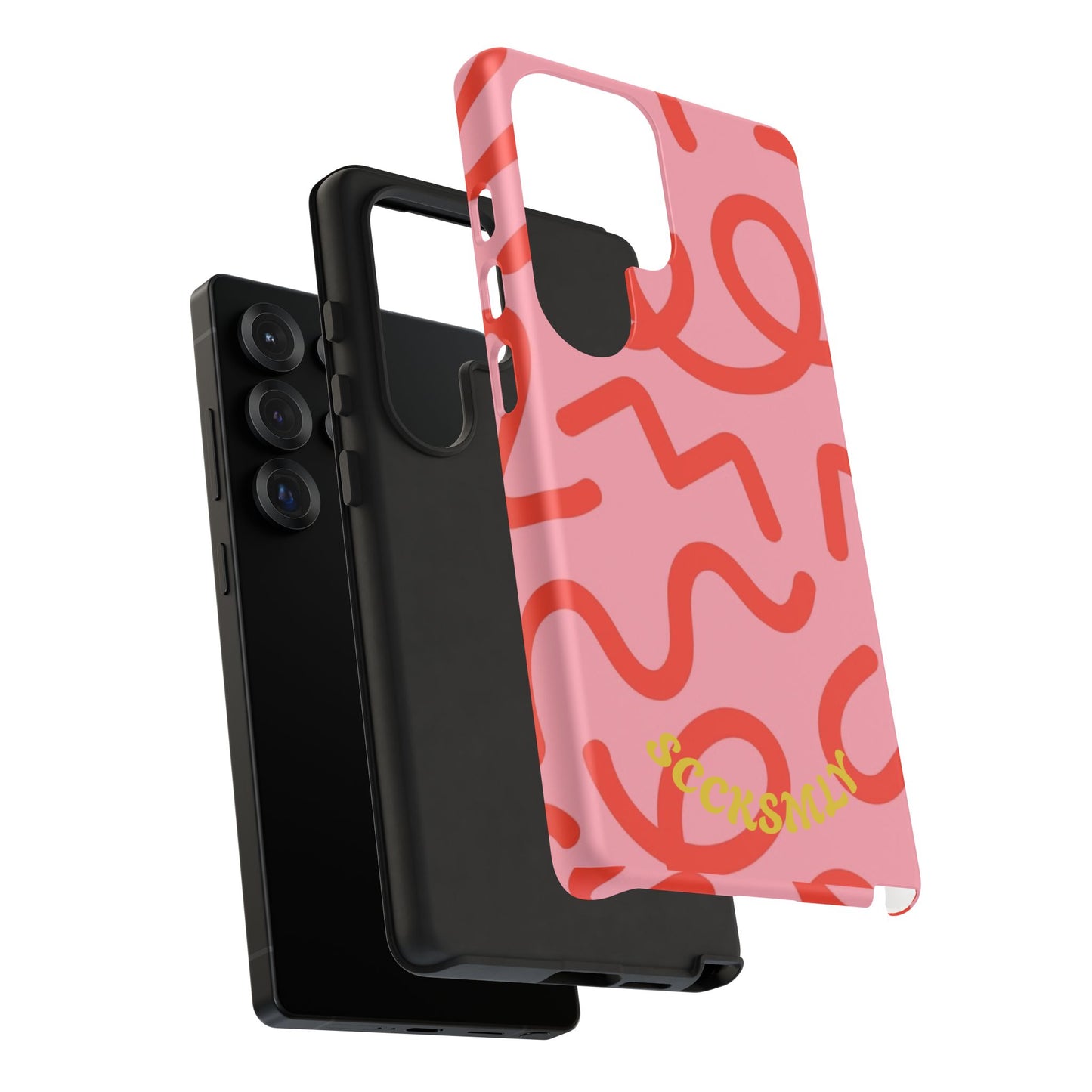 Red Candy Swirls Tough Phone Case for Samsung