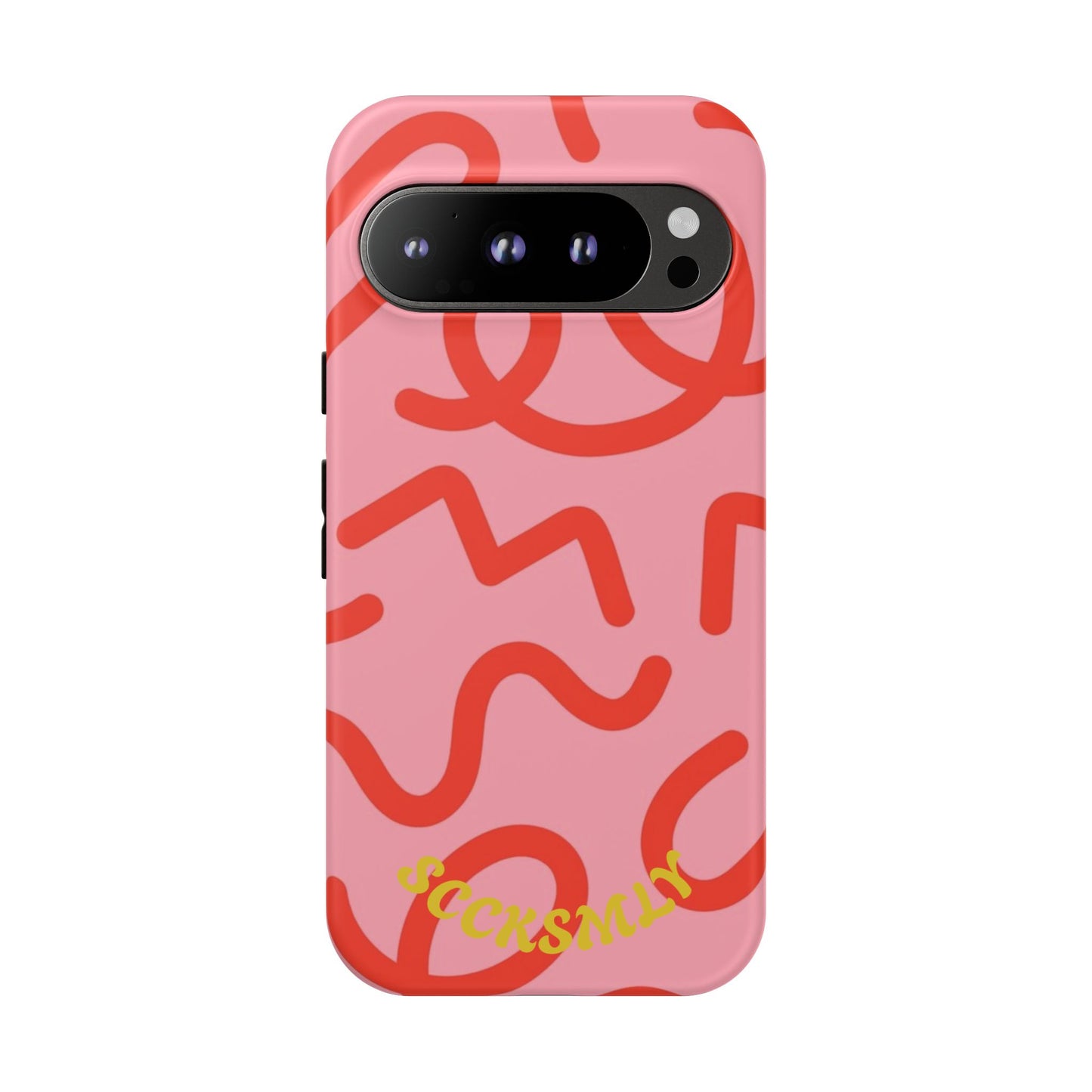 Red Candy Swirls Tough Phone Case for Google