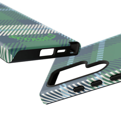 Earth and Sky Plaid Tough Phone Case for Samsung