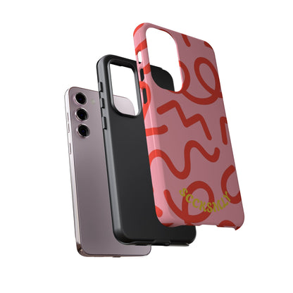 Red Candy Swirls Tough Phone Case for Samsung