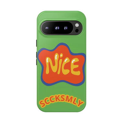 Green "NICE" Tough Phone Case for Google Pixel