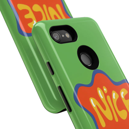 Green "NICE" Tough Phone Case for Google Pixel