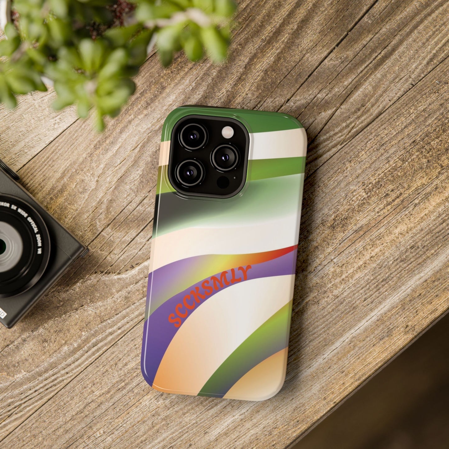 Green Waves Phone Case for Apple