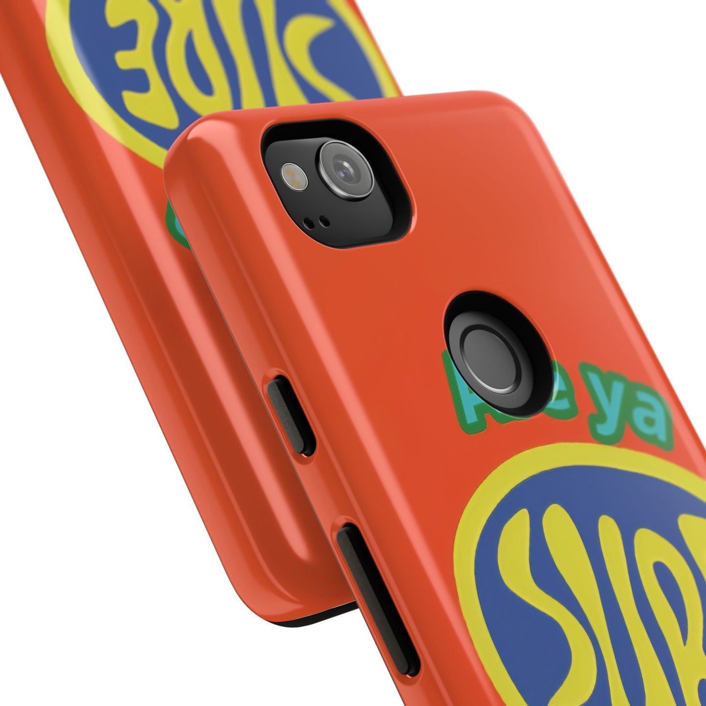 Orange "ARE YA SURE" Tough Phone Case for Google Pixel