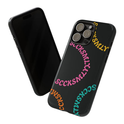Y2K Wavy Script Tough Case for Apple- Black