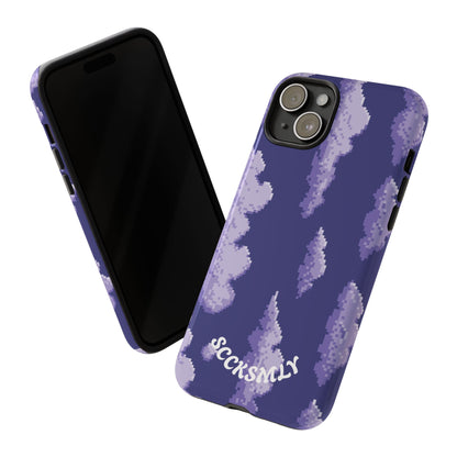 Lilac Pixel Cloud Tough Phone Case for Apple