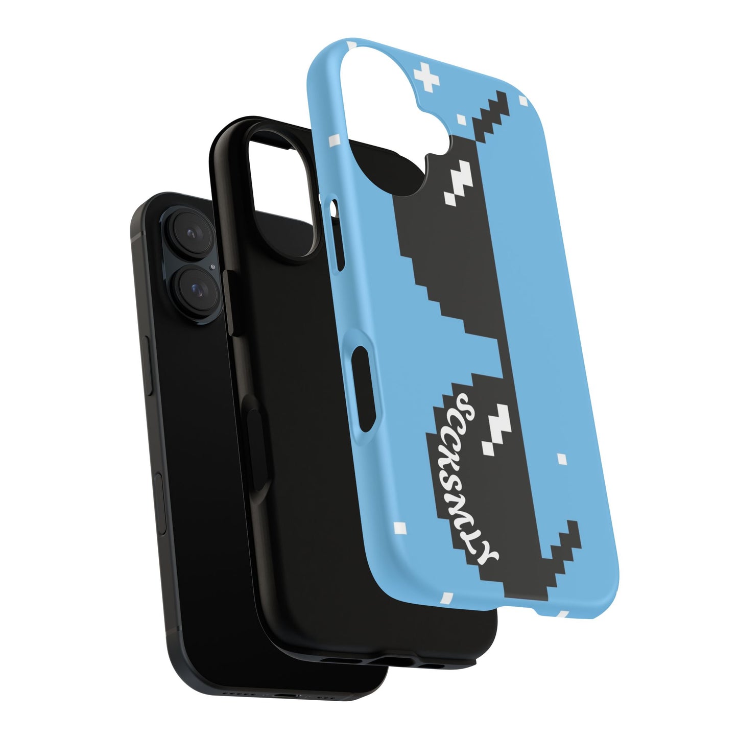 Pixel Glass Tough Phone Case for Apple