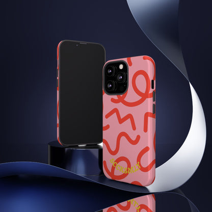 Red Candy Swirls Tough Case for Apple
