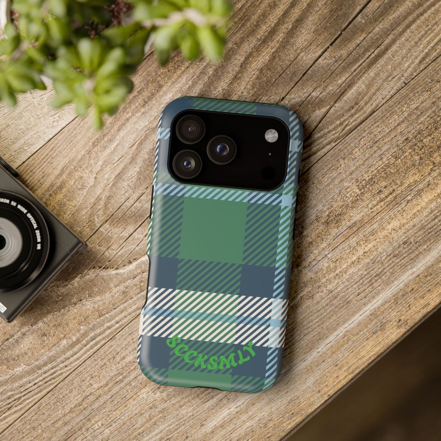 Earth and Sky Plaid Phone Case for Apple
