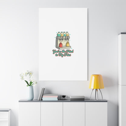 You’re the Fried to My Fries Canvas | Retro Diner Matchbook, Pantry Label Art