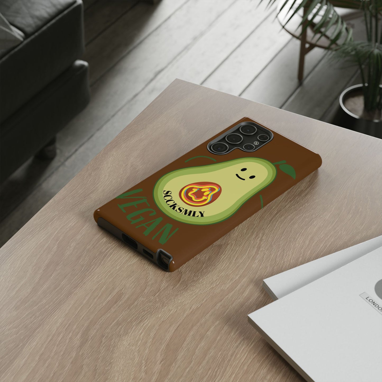 Playful Vegan Avocado Phone Case for Samsung