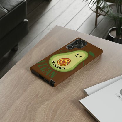 Playful Vegan Avocado Phone Case for Samsung