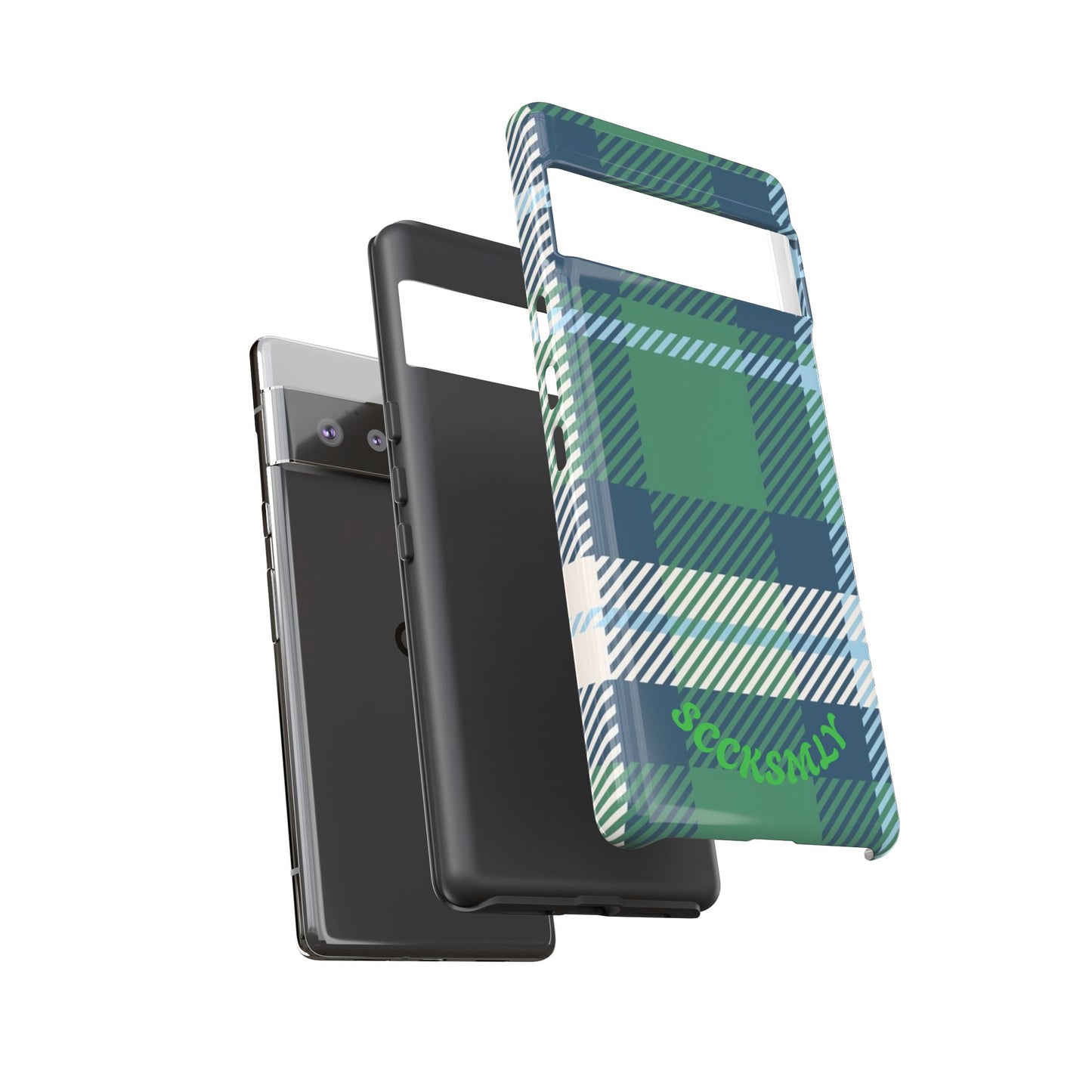 Earth and Sky Plaid Tough Phone Case for Google Pixel