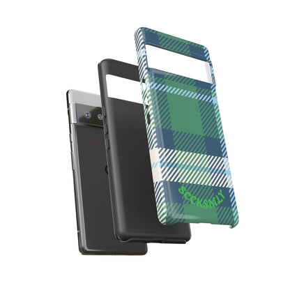 Earth and Sky Plaid Tough Phone Case for Google Pixel