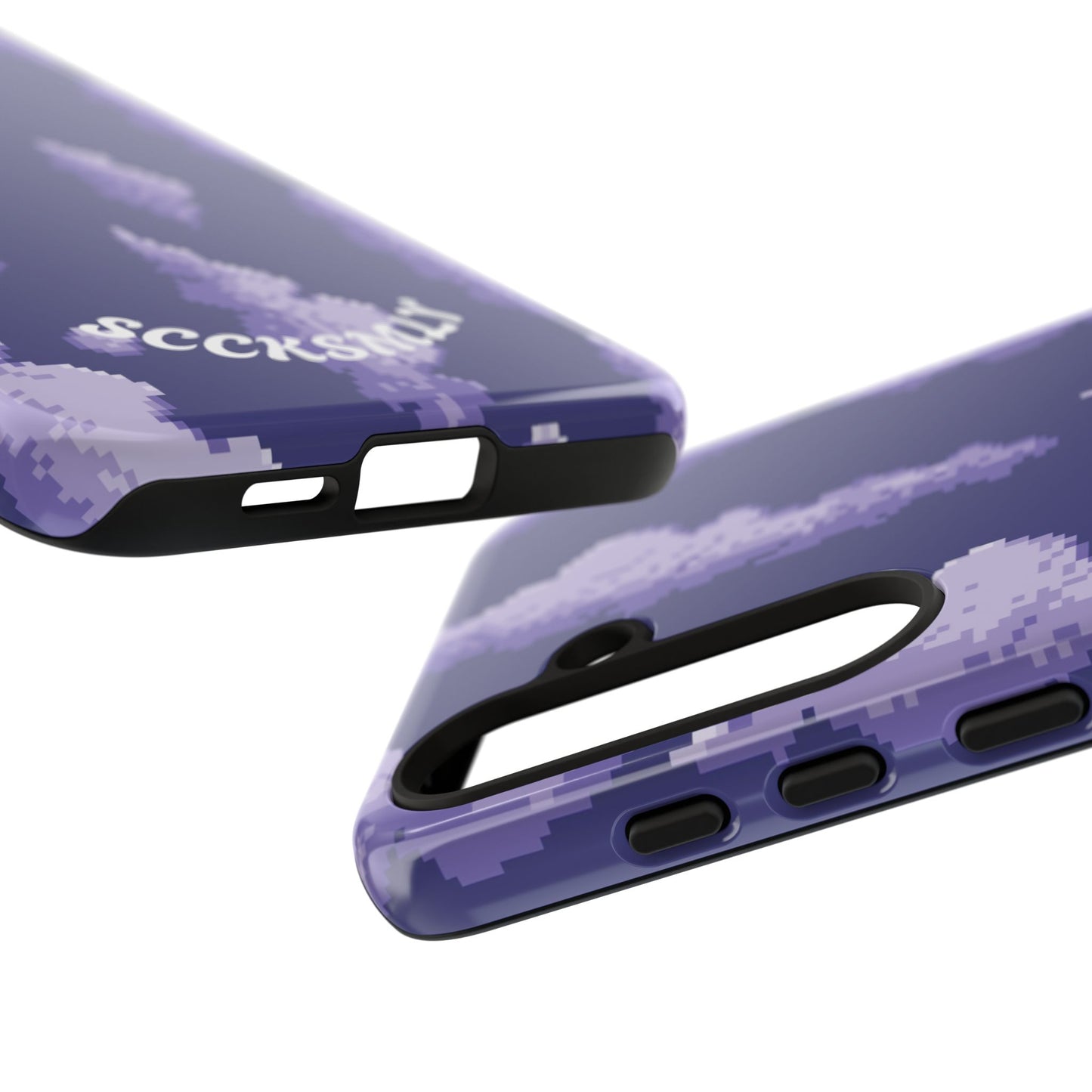Lilac Pixel Cloud Tough Phone Case for Samsung