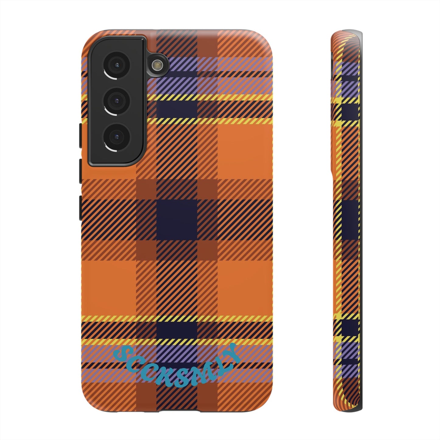 Orange Sickle Plaid Phone Case for Samsung