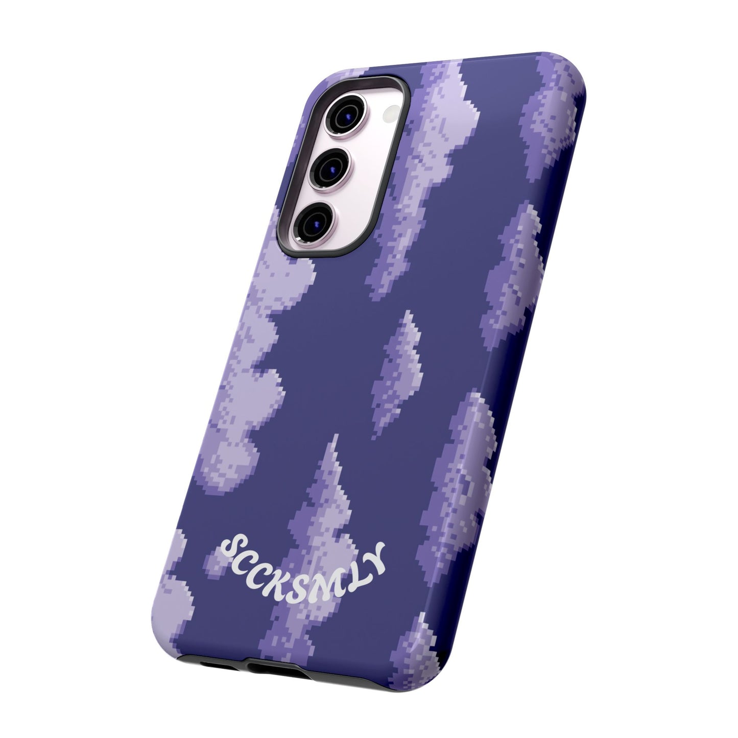 Lilac Pixel Cloud Tough Phone Case for Samsung