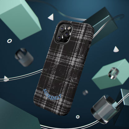 Smoky Grungy Plaid Phone Case for Apple