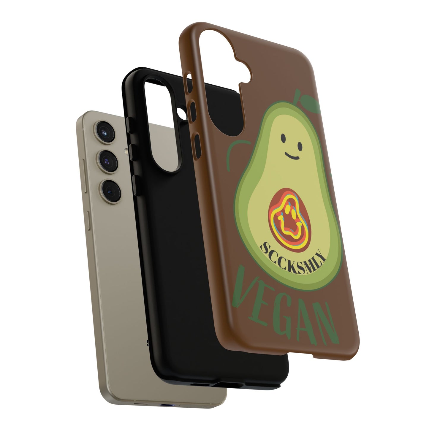 Playful Vegan Avocado Phone Case for Samsung