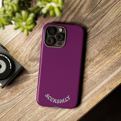 SOLID Amethyst Matte Tough Phone Case for Apple