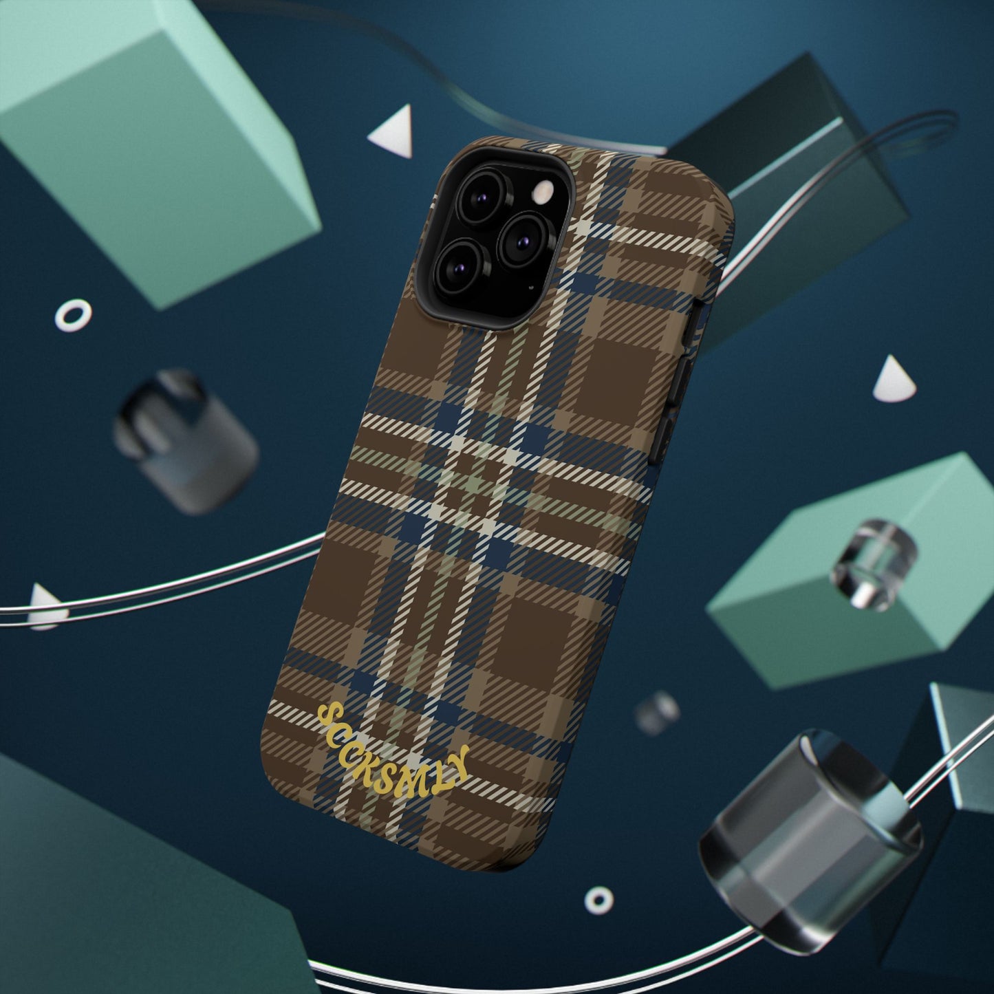 Earth and Sky Plaid Phone Case for Apple