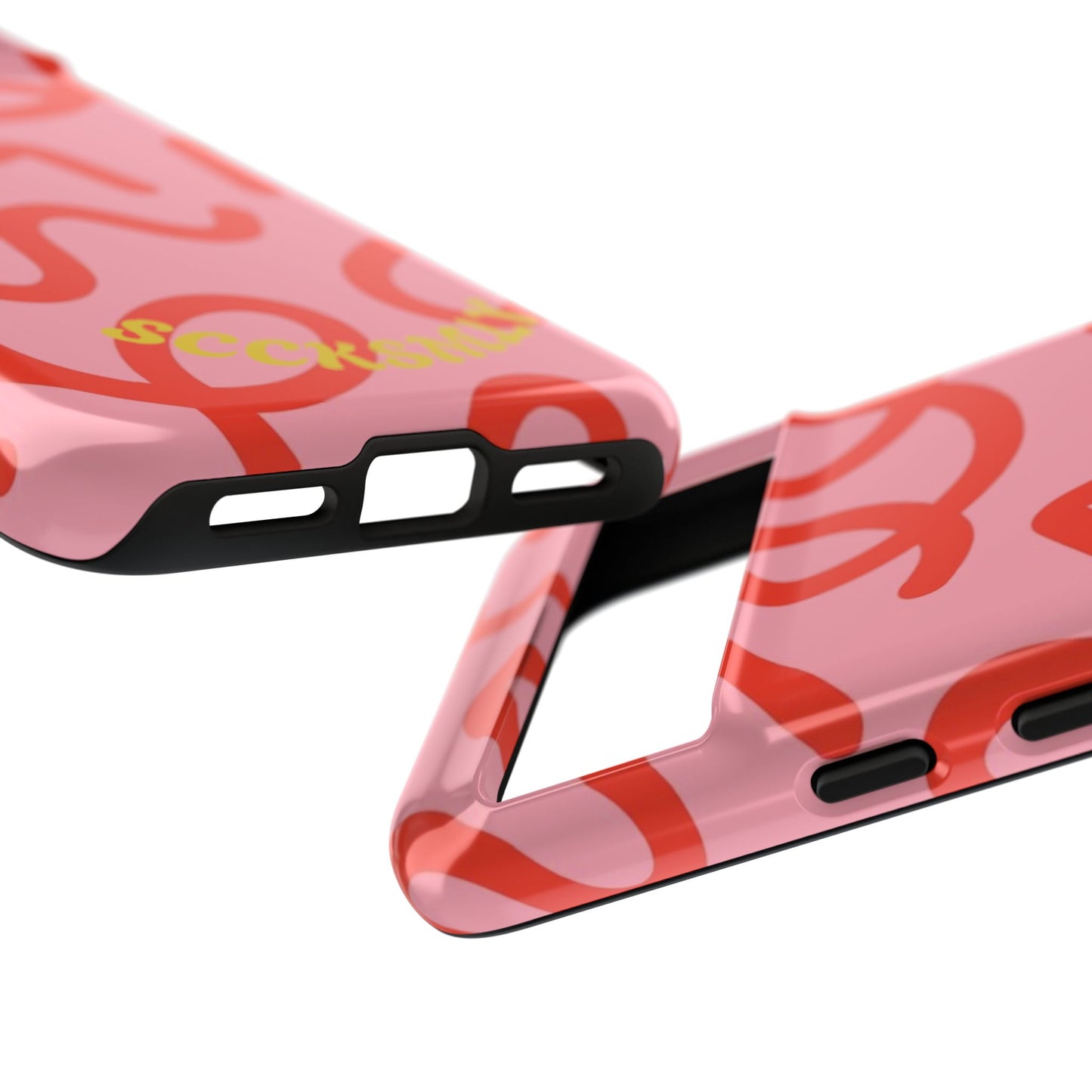 Red Candy Swirls Tough Phone Case for Google