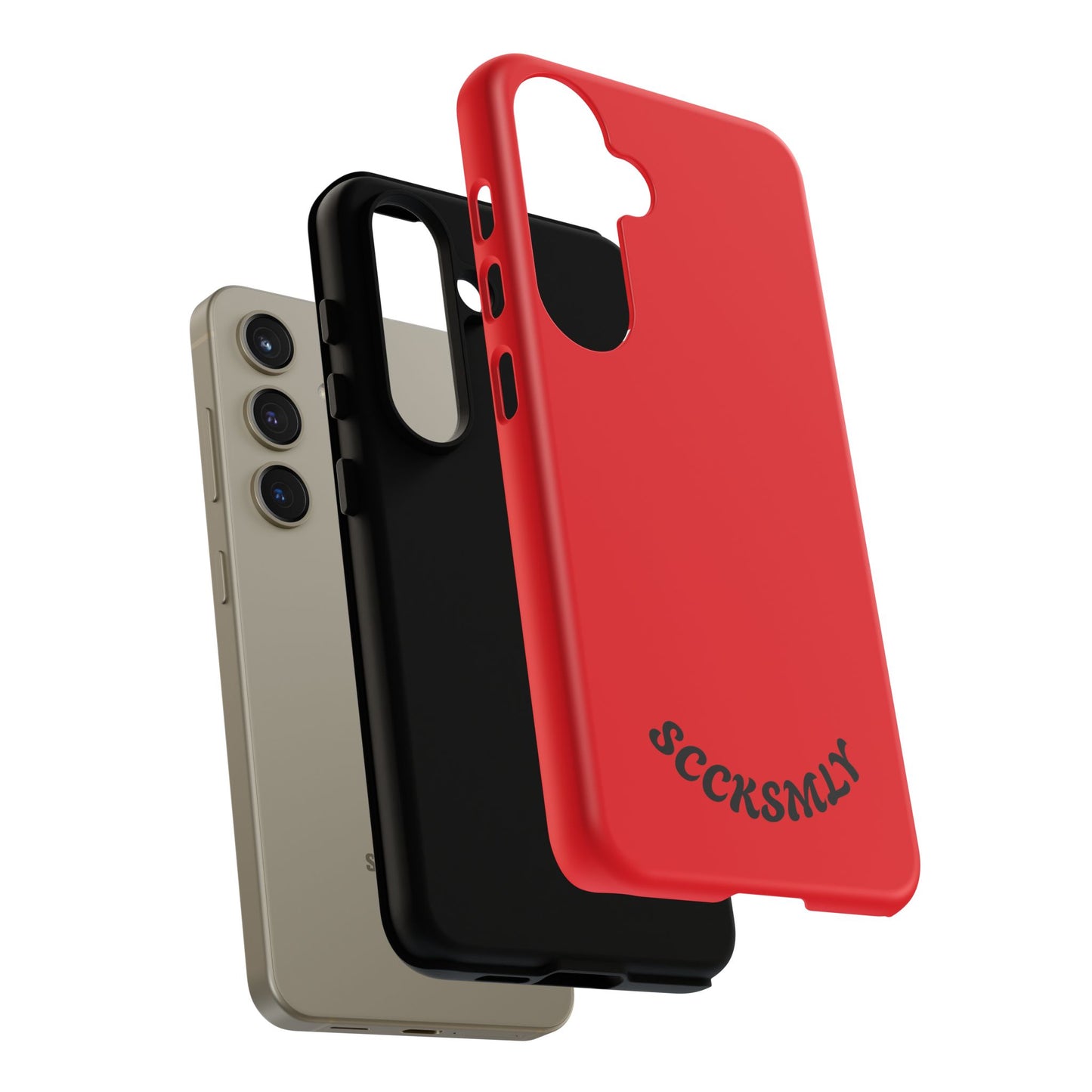 SOLID Screaming Red Tough Case for Samsung