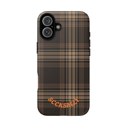 Brown Bread Plaid Tough Phone Case for Apple