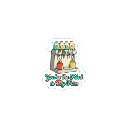 Retro Diner Condiment Dispenser Sticker | matchbook graphic, pantry label art