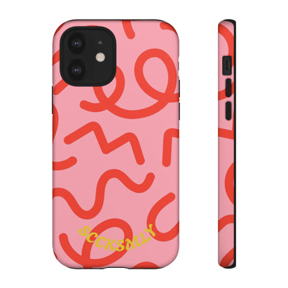 Red Candy Swirls Tough Case for Apple