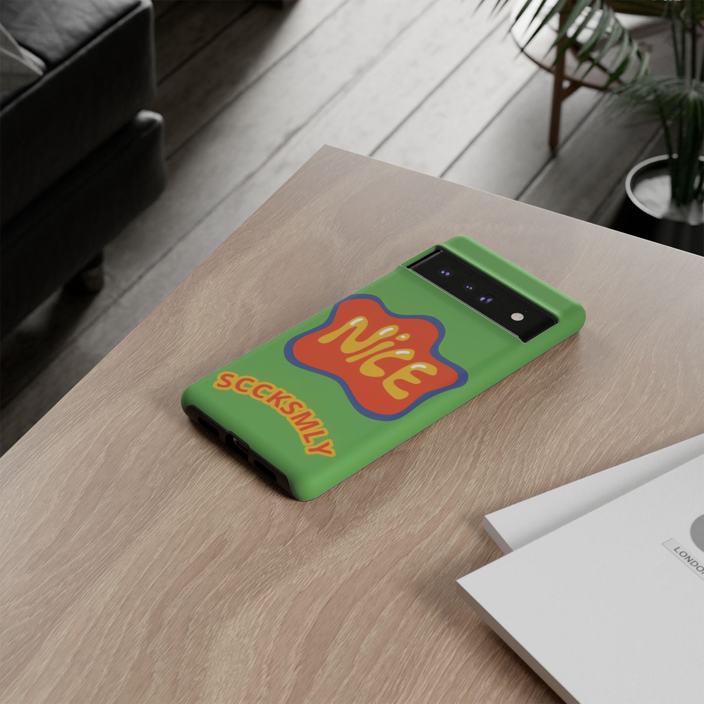 Green "NICE" Tough Phone Case for Google Pixel