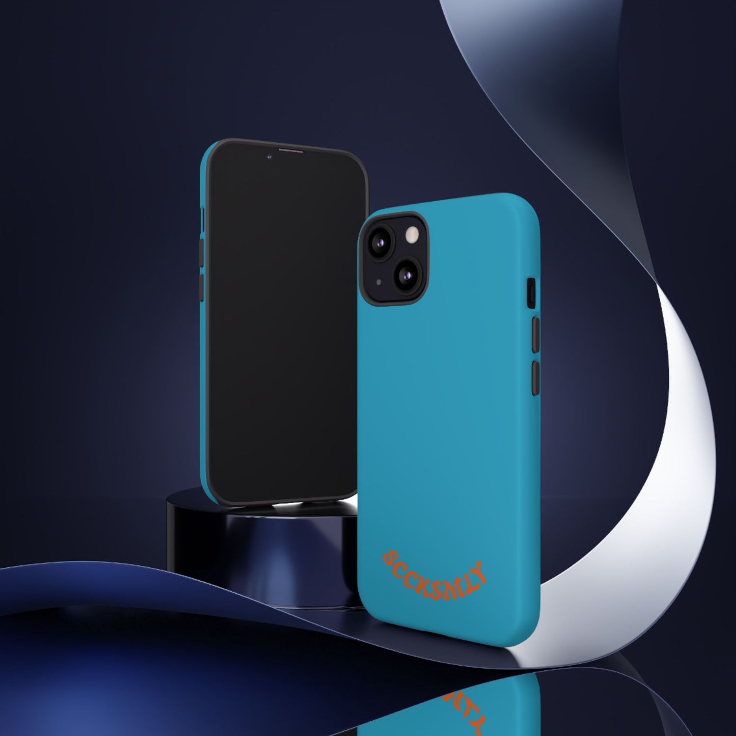 SOLID Blue Spook Tough Case for Apple