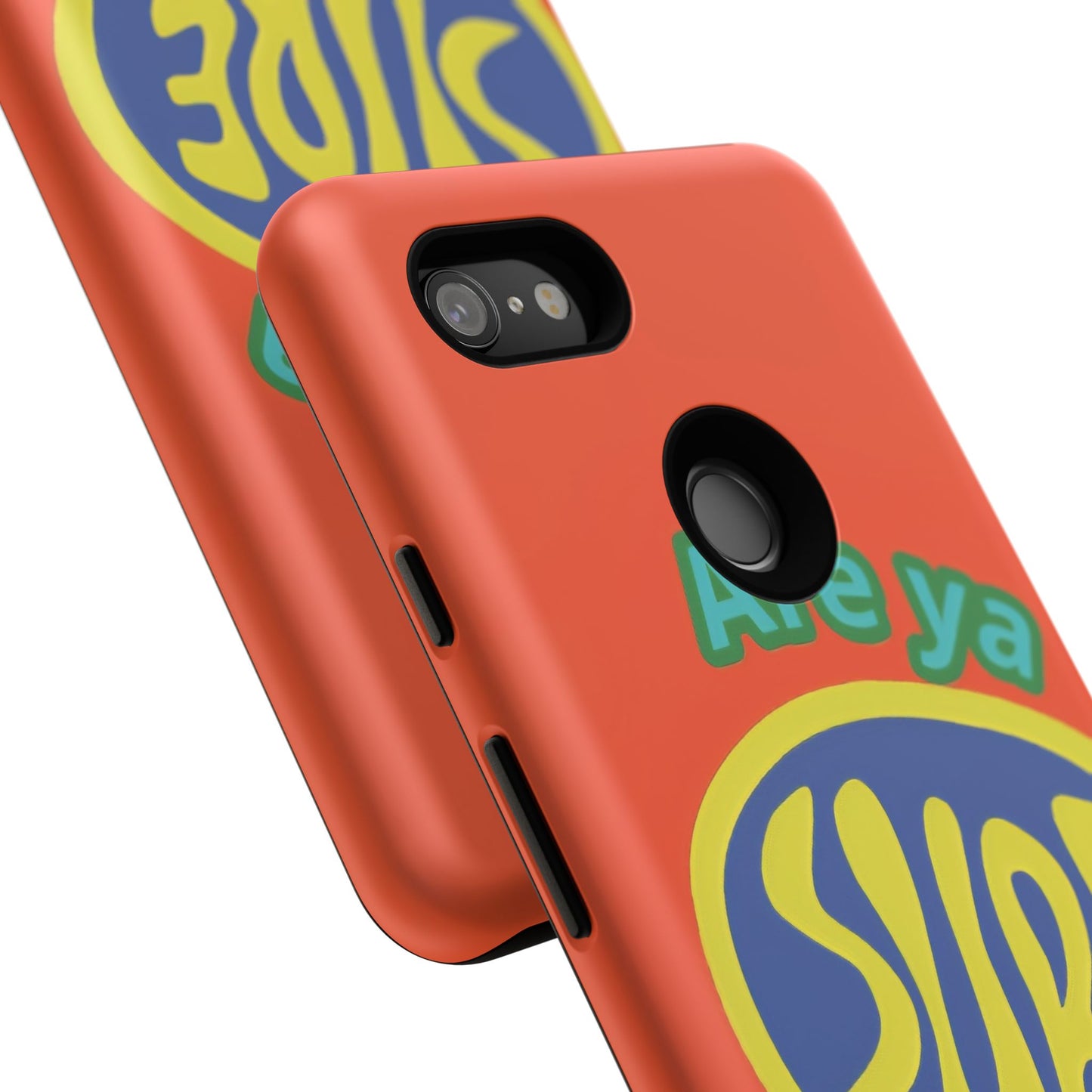 Orange "ARE YA SURE" Tough Phone Case for Google Pixel