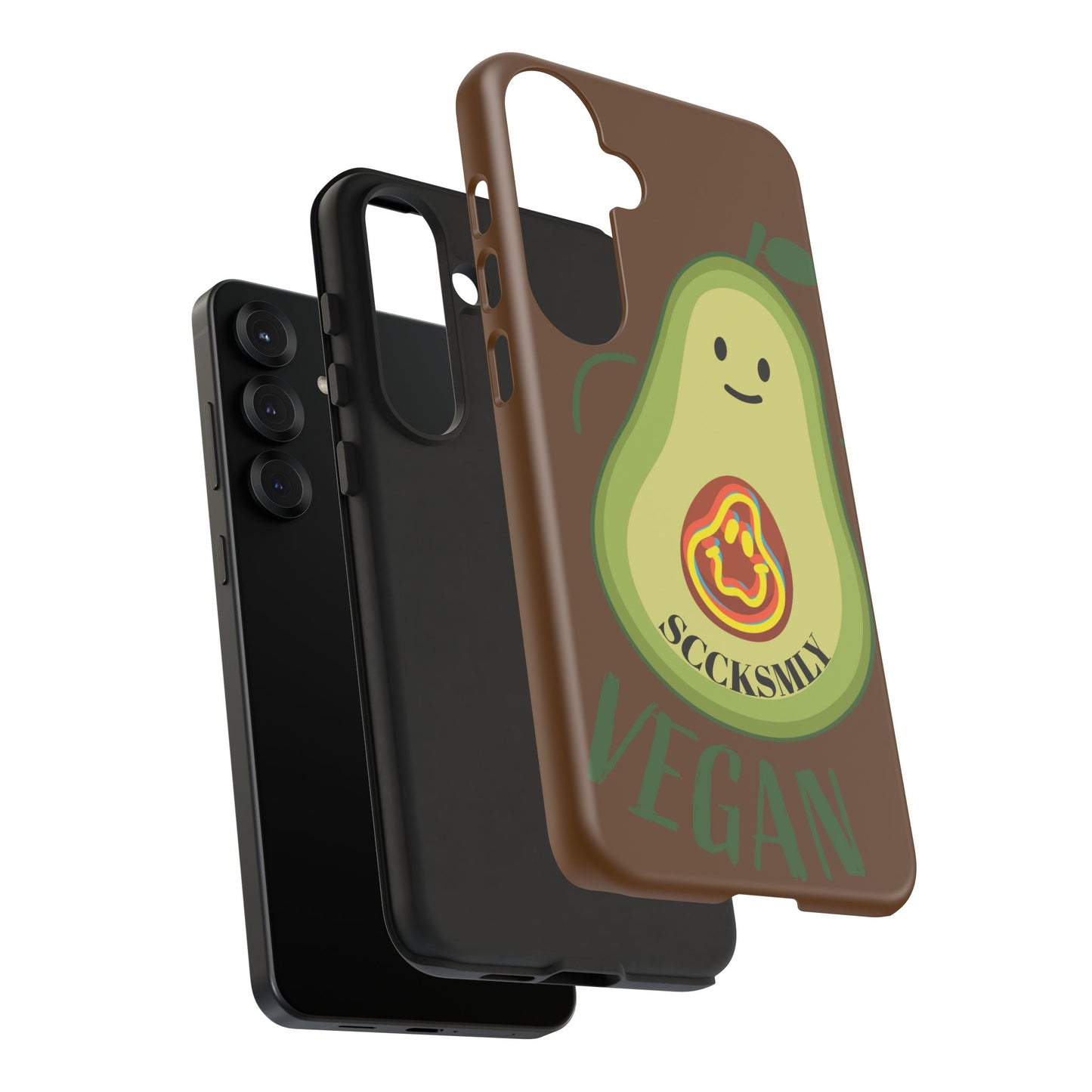 Playful Vegan Avocado Phone Case for Samsung