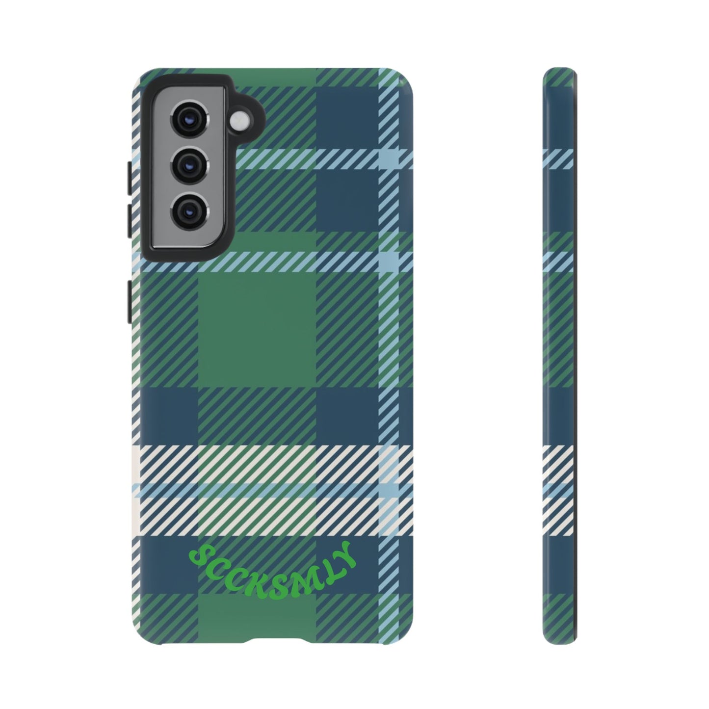 Earth and Sky Plaid Tough Phone Case for Samsung