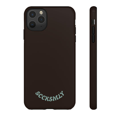 SOLID Espresso Mint Tough Phone Case for Apple