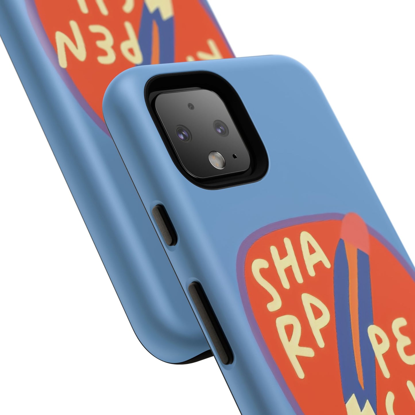 Blue "SHARPEN PENCIL" Tough Phone Case for Google Pixel