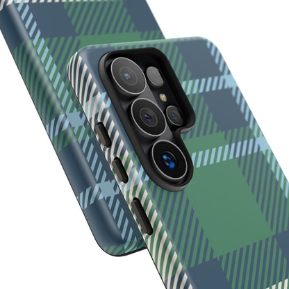 Earth and Sky Plaid Tough Phone Case for Samsung