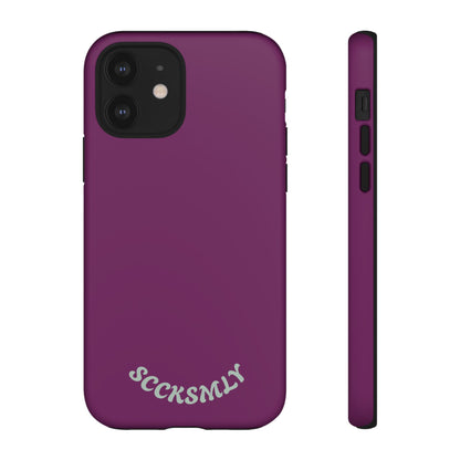 SOLID Amethyst Matte Tough Phone Case for Apple