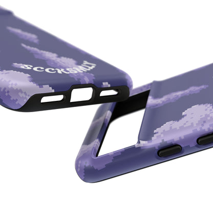 Lilac Pixel Cloud Tough Phone Case for Google Pixel
