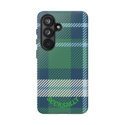 Earth and Sky Plaid Tough Phone Case for Samsung
