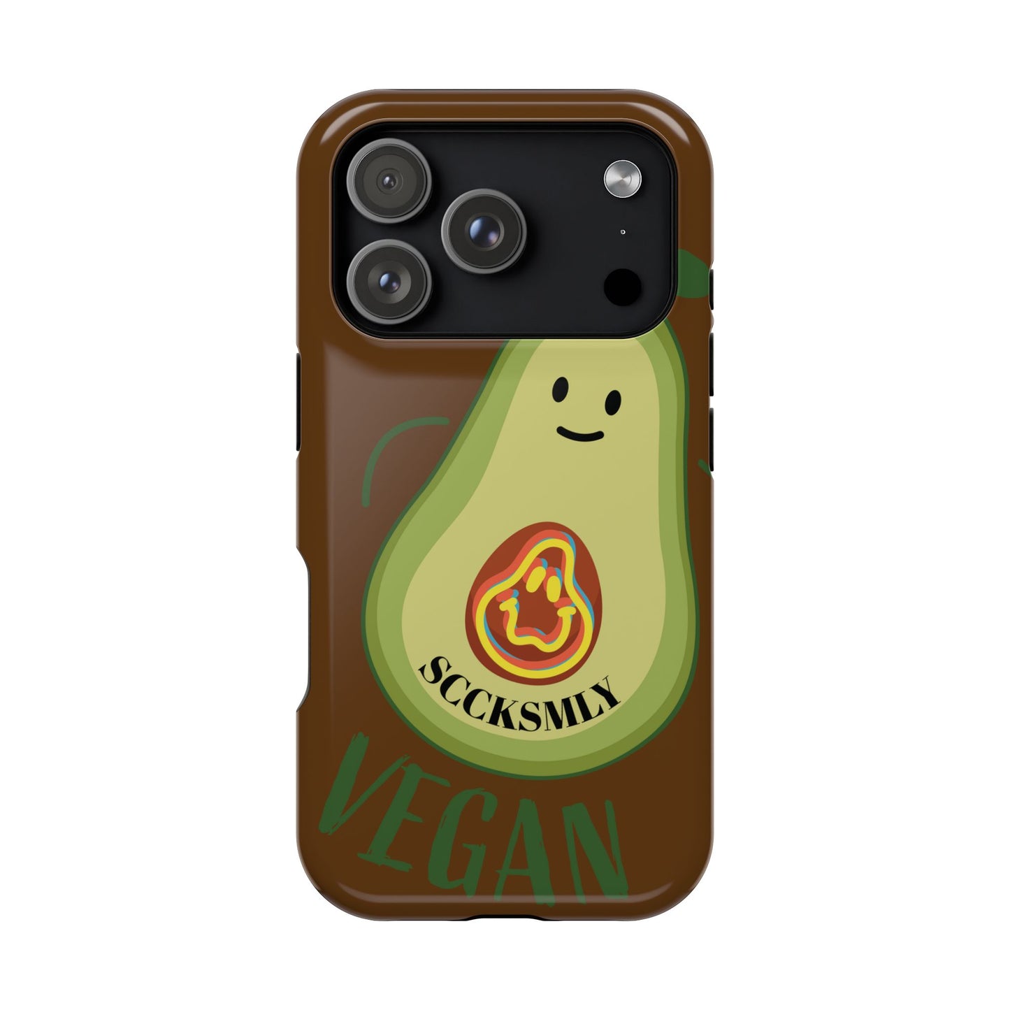 Playful Vegan Avocado Tough Phone Case Apple