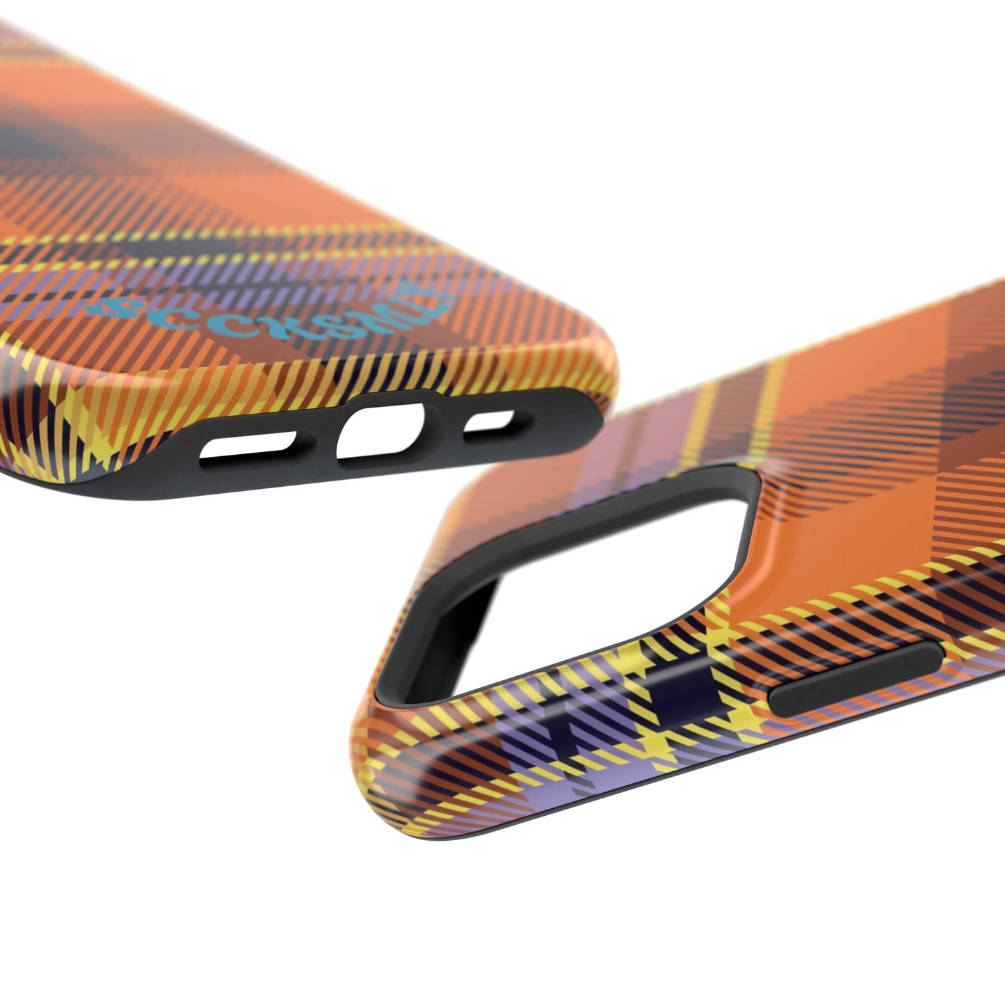 Orange Sickle Plaid  Phone Case for Apple