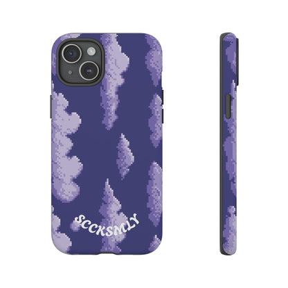 Lilac Pixel Cloud Tough Phone Case for Apple