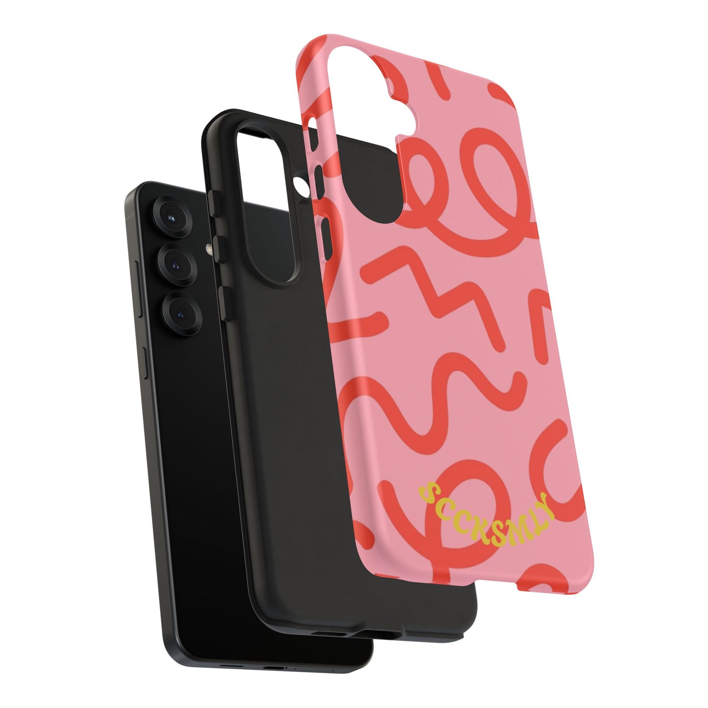 Red Candy Swirls Tough Phone Case for Samsung